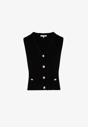 Morgan, MORGAN MORGAN SLEEVELESS V-NECK CARDIGAN - Vest - noir