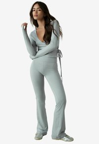 WRAP WAIST FLARED - Trainingsbroek - grey