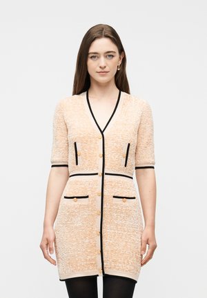 WOMAN'S KNITTED DRESS - Rochie tricotată - nude/nero