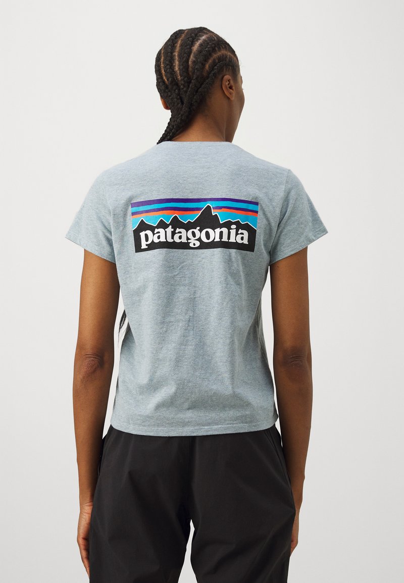 Patagonia LOGO RESPONSIBILI-TEE - Marškinėliai su spaudiniu - thermal blue