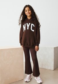 Next Kapuzenpullover - chocolate brown slogan