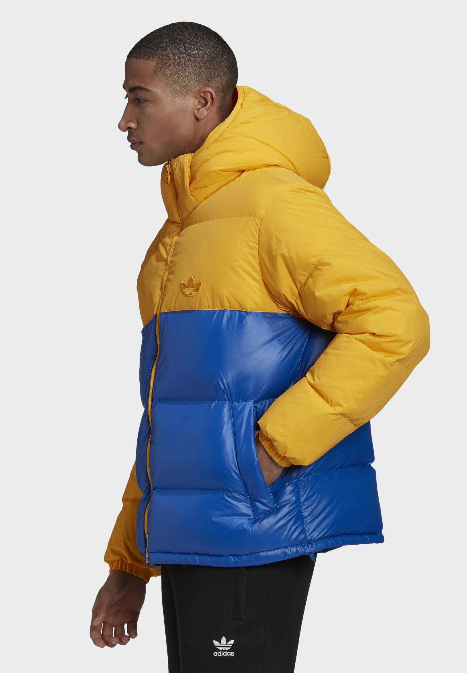 adidas yellow puffer