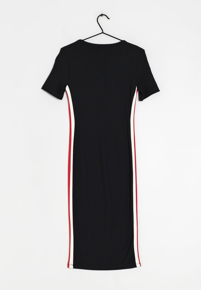 black dress with red and white stripe down the side Bershka Shift dress - black - (Pre-owned)