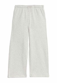 Lys grå sweatpants lavet af blødt bomuldsblandingsstof, med en vidde-design, elastisk talje og justerbar snor.