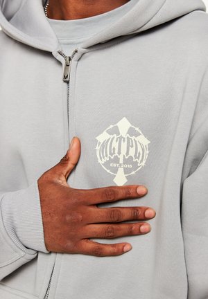 Felpa con zip - dark grey