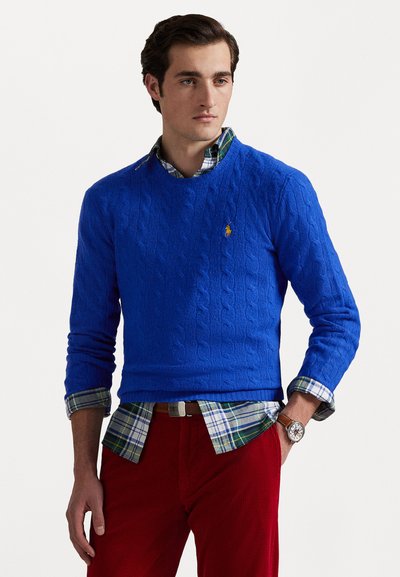 Polo Ralph Lauren CABLE KNIT WOOL CASHMERE JUMPER - Strickpullover - sapphire star