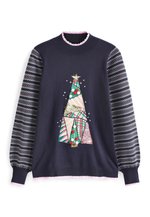 Next CHRISTMAS - Jumper - navy blue christmas tree/dark blue - Zalando.de
