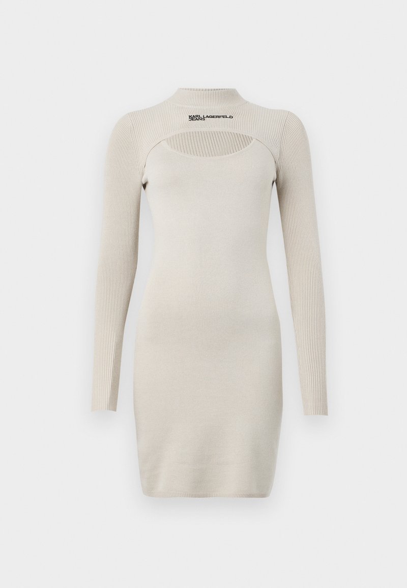 Karl Lagerfeld Jeans Gebreide jurk crème Karl Lagerfeld Jeans Gebreide jurk crème