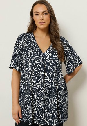 CURVE ABSTRACT FLORAL SWING  - Bluse - navy