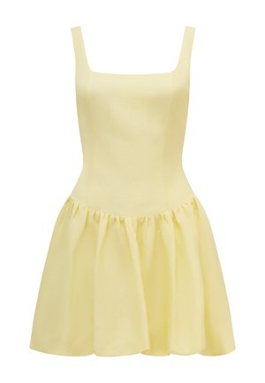 Forever New HEIDI BUBBLE HEM MINI - Cocktailkjole - pastel yellow