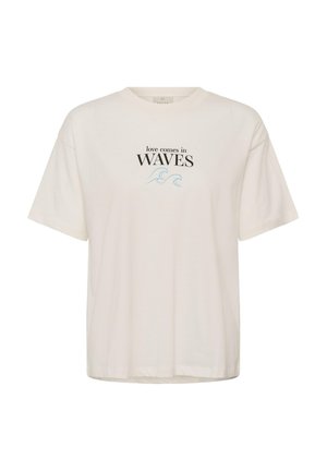 Kaffe, KAKELLY - T-shirt con stampa - chalk w ballerina artwork
