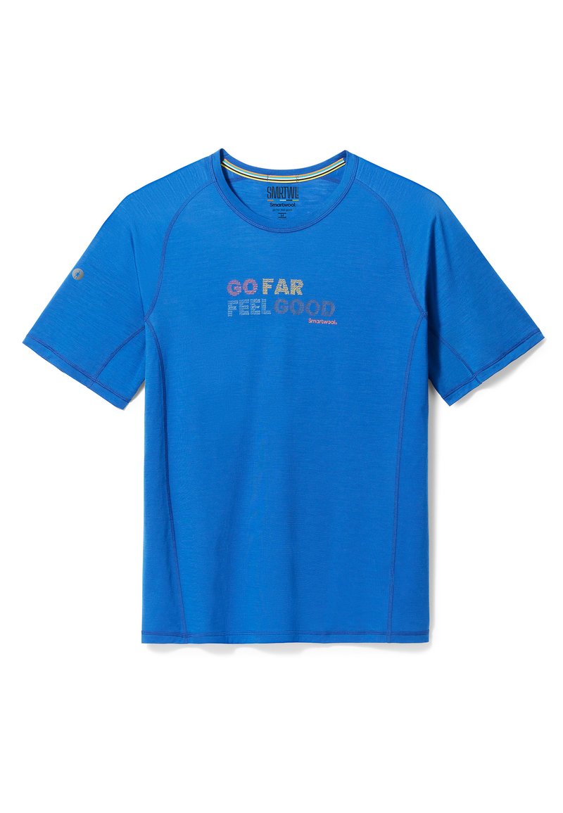 SmartWool T-shirt print blauw