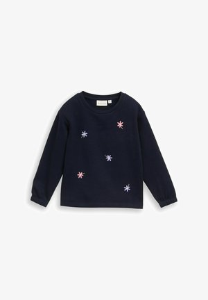 TOM TAILOR, TOM TAILOR STRICK & SWEATSHIRTS SWEATSHIRT MIT BLUMENSTICKEREIEN - Sweater - sky captain blue