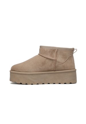 Elara Platform ankle boots - beige