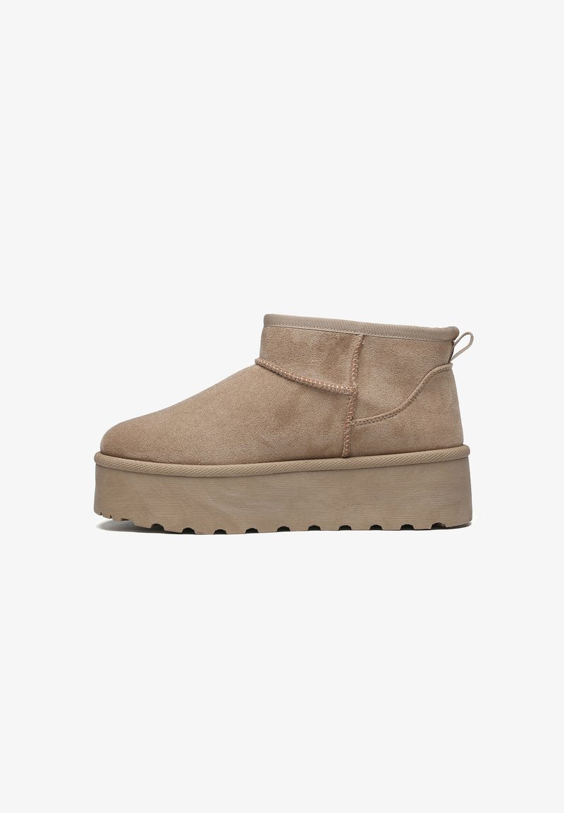 Elara Platform ankle boots - beige