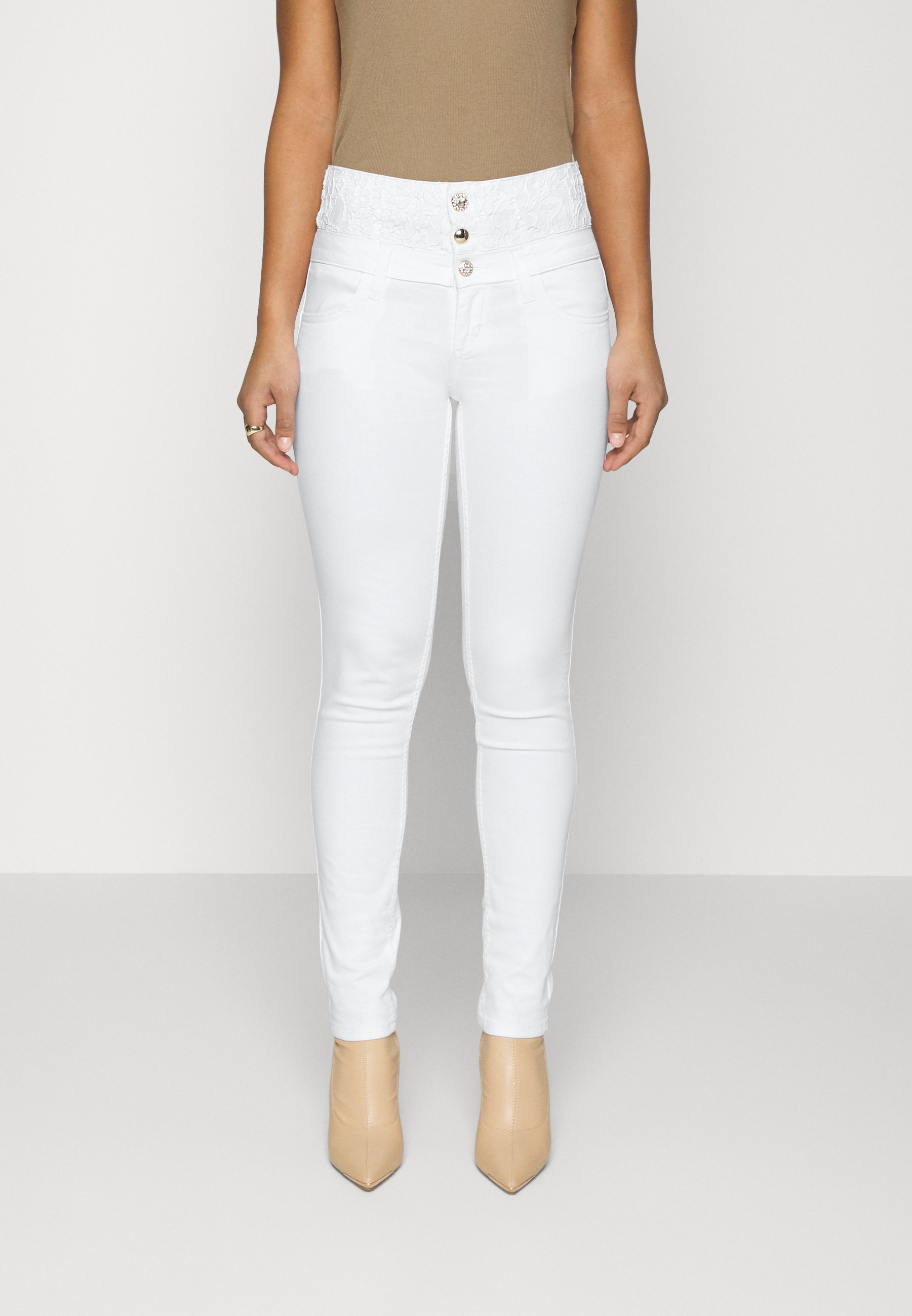 Liu Jo Jeans RAMPY - Pantaloni - bco ottico/pizzo/bianco - Zalando.it