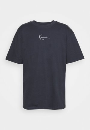 Karl Kani SMALL SIGNATURE TEE - Apdrukāts T-krekls - navy