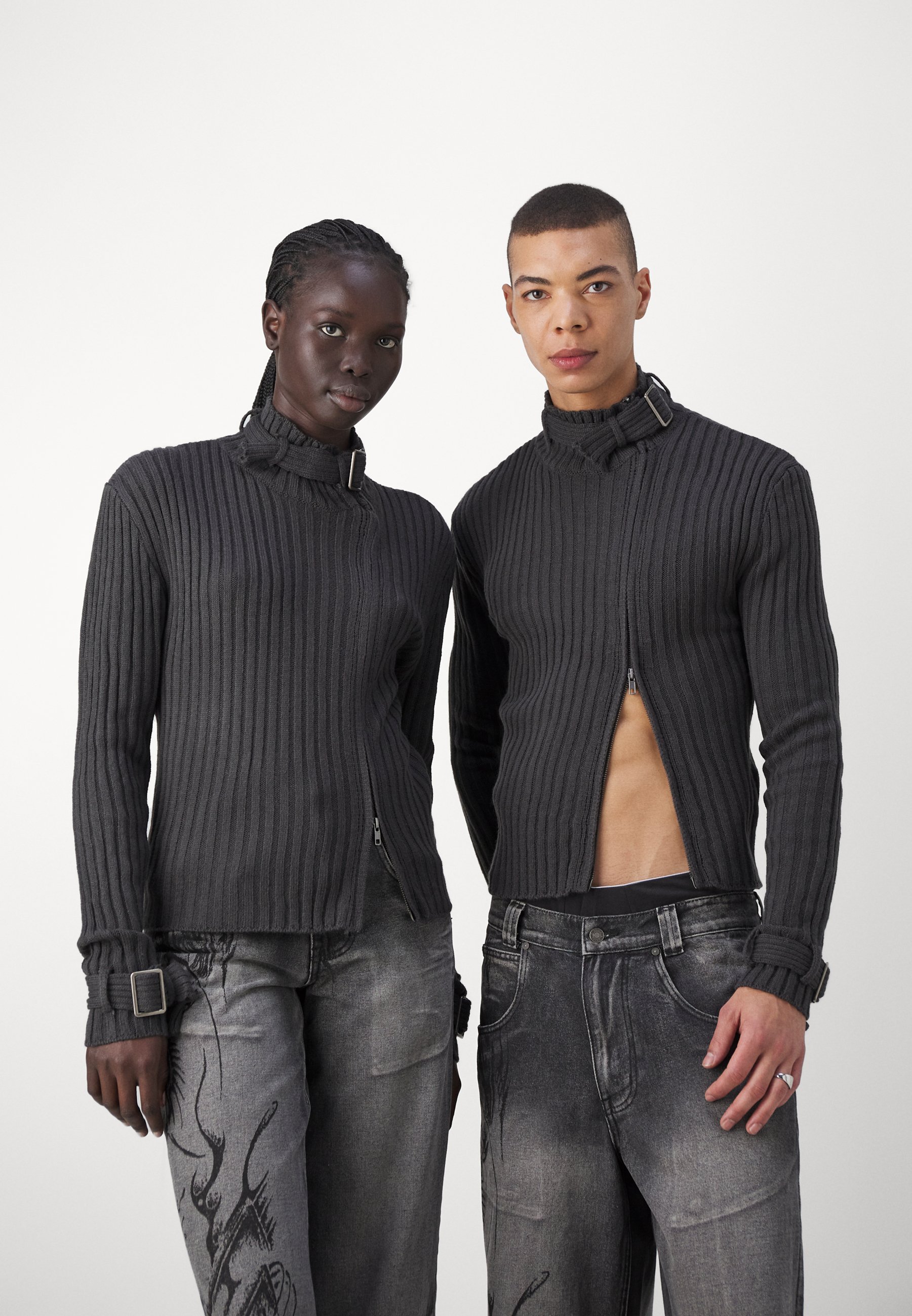 Jaded London WITH BUCKLE DETAILING UNISEX - Cardigan - black