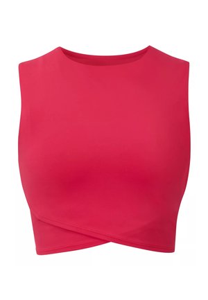 Sweaty Betty, ALL DAY CROPPED WRAP TANK - Top - crimson red