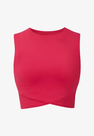 Sweaty Betty, ALL DAY CROPPED WRAP TANK - Top - crimson red