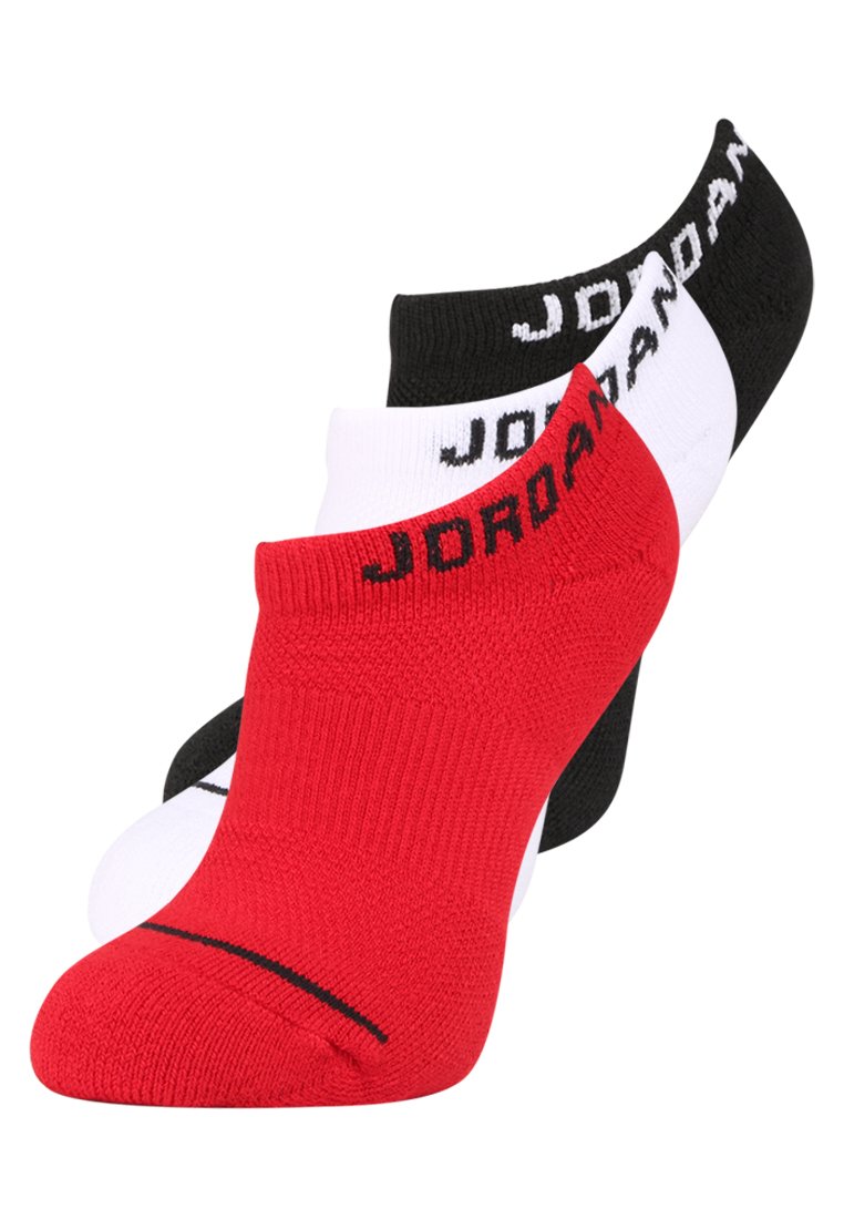 Jordan JUMPMAN NO-SHOW 3 PACK - Calcetines tobilleros - black/white/gym red