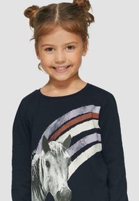 s.Oliver WEICHES MIT FOTOPRINT - Longsleeve - navy