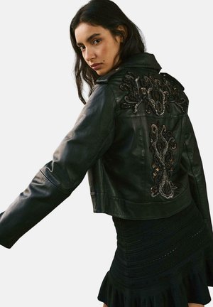 Chaqueta de cuero - black