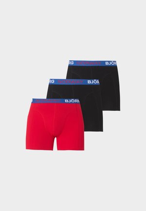 Björn Borg, NORWAY STRETCH 3 PACK - Dlhé boxerky - black/red