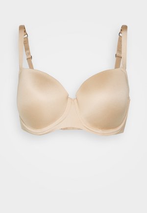 SHINY PADDED BRA - Beugel BH - dusty nude