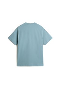 Short-sleeve t-shirt in light blue cotton. Classic crew neck design with a smooth texture and no visible patterns or accents.