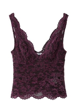 Stradivarius, WIDE-STRAP LACE TOP - Bluse - purple