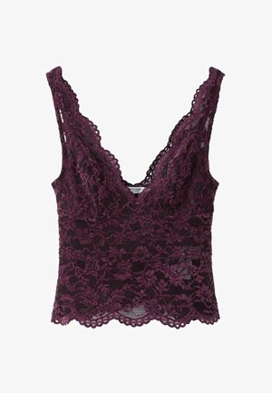 Stradivarius, WIDE-STRAP LACE TOP - Blouse - purple