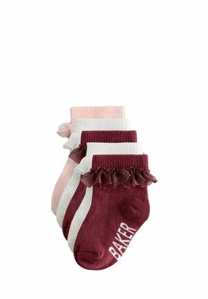 5 PACK BRANDED - Chaussettes - burgundy/ecru/pink