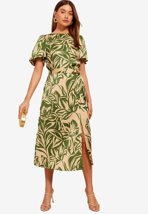 Friends Like These FLUTTER SLEEVE PRINTED MIDI REGULAR FIT - Kasdienė suknelė - green