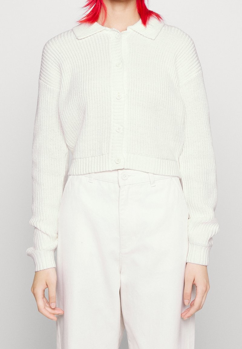 Hollister Co. Chaqueta de punto - white