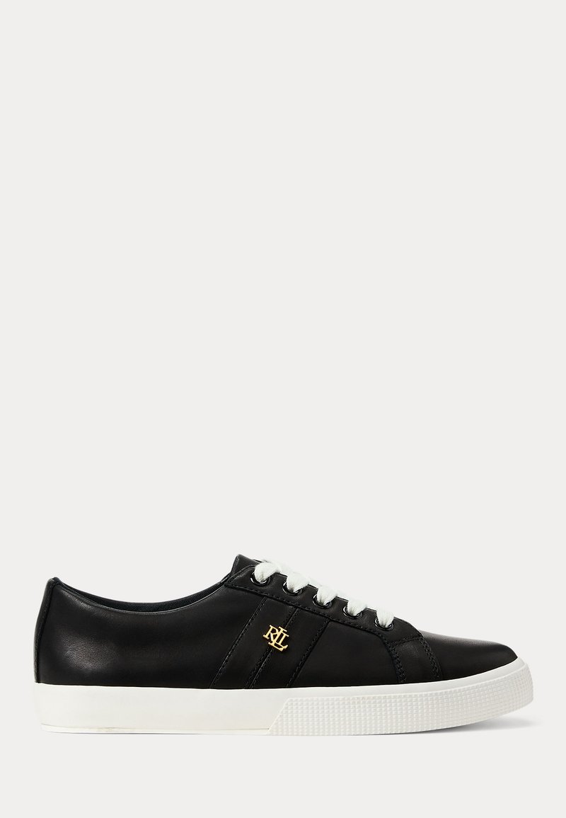 Lauren Ralph Lauren JANSON II BURNISHED LEATHER TRAINER - Αθλητικά παπούτσια - black
