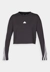 FUTURE ICONS THREE STRIPES LONG SLEEVE - Top dugih rukava - black