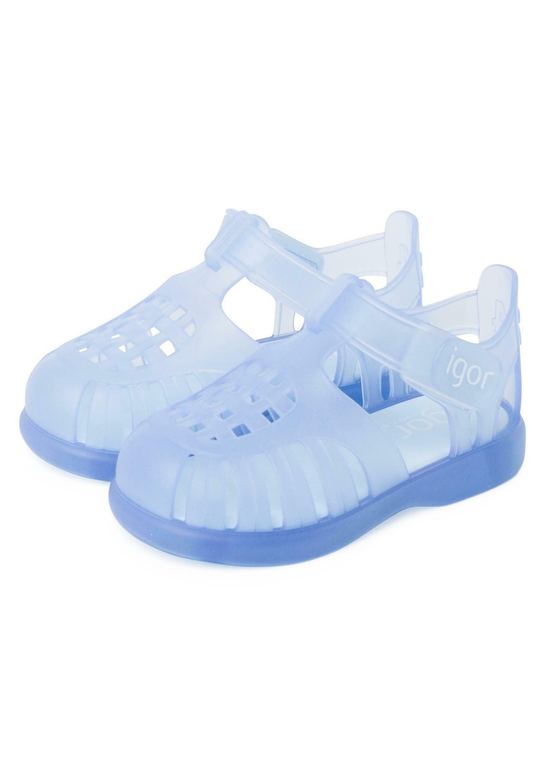 Pisamonas Chanclas de baño - celeste/azul claro jaspeado - Zalando.es