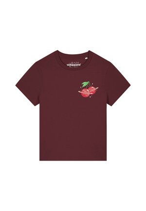 watapparel, CHERRY PLANETS - T-shirt print - burgundy