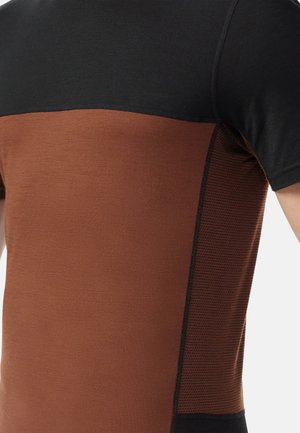 Print T-shirt - sable brown black