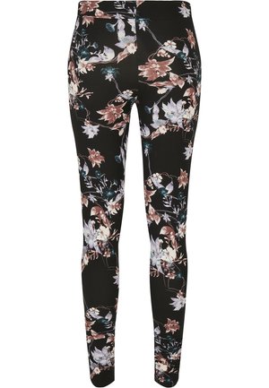 Urban Classics SOFT AOP - Leggings - Pantaloni - blacksoftflower