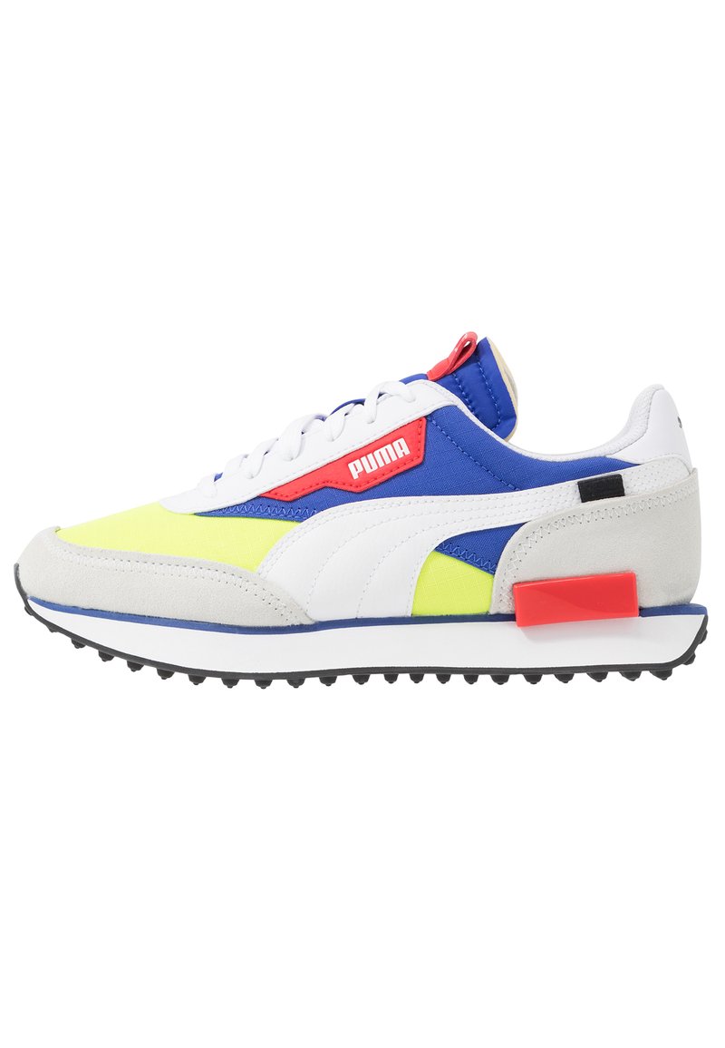 Puma FUTURE RIDER PLAY ON UNISEX - Sapatilhas - white/yellow alert