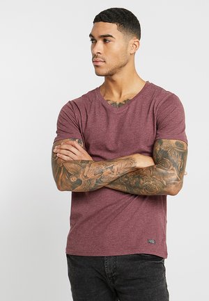 Jednoduché tričko - mottled bordeaux