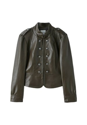 Stradivarius, Veste en similicuir - khaki