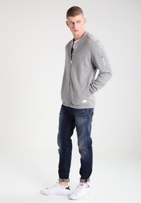 Jack & Jones JCOPETE  - Sudadera con cremallera - light grey melange