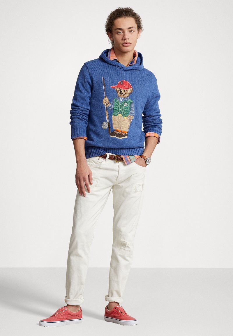 Polo Ralph Lauren POLO BEAR COTTON HOODED JUMPER - Hoodie - old royal/blue  - Zalando.co.uk