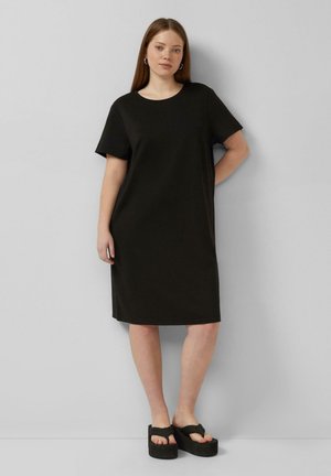 QS KLEID - Robe en jersey - schwarz