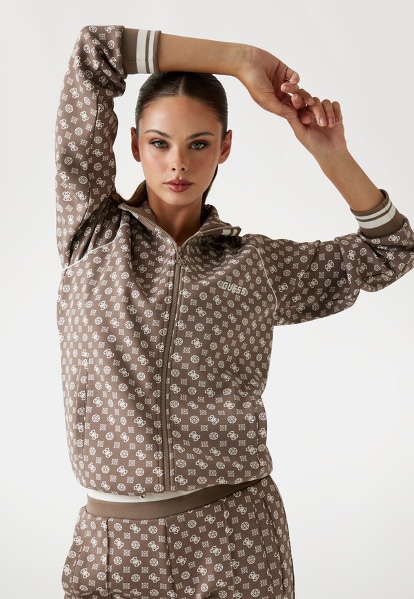 Sweatjacke - mehrfarbig braun