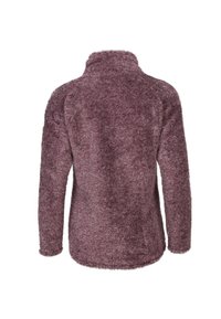 Pullover morbido color bordeaux con colletto alto, maniche lunghe e una consistenza soffice. Presenta un orlo arrotondato per una vestibilità comoda.
