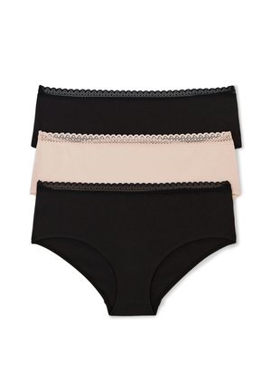 LOT DE 3 - Slip - black, beige